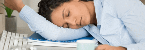 Woman suddenly falling asleep during daytime due to narcolepsy disorder